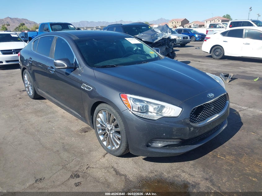 2015 Kia K900 VIN KNALW4D47F6016800 IAAI salvage auction — LEFT SIDE, Salvage Title, sold $1,800 on 2026-07-28 (photo 1)