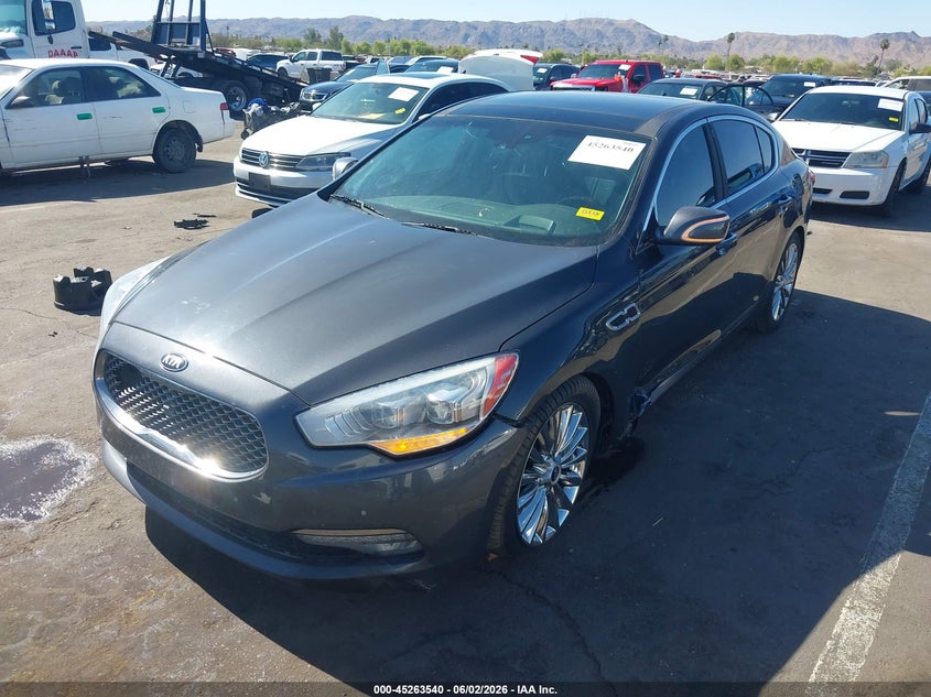 2015 Kia K900 VIN KNALW4D47F6016800 IAAI salvage auction — LEFT SIDE, Salvage Title, sold $1,800 on 2026-07-28 (photo 2)