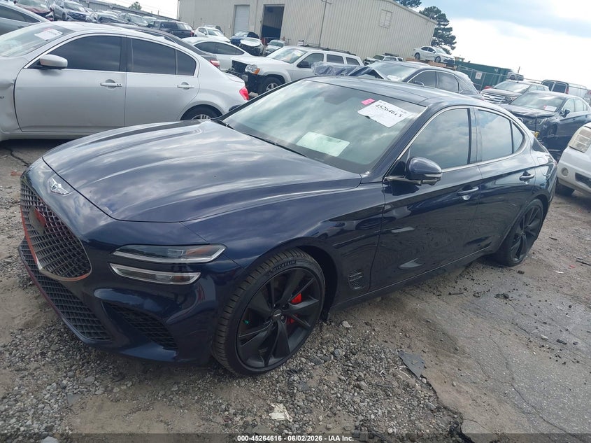 2023 Genesis G70 VIN KMTG54TE9PU117949 IAAI salvage auction — FRONT END, Salvage Title, sold $11,700 on 2026-08-26 (photo 2)