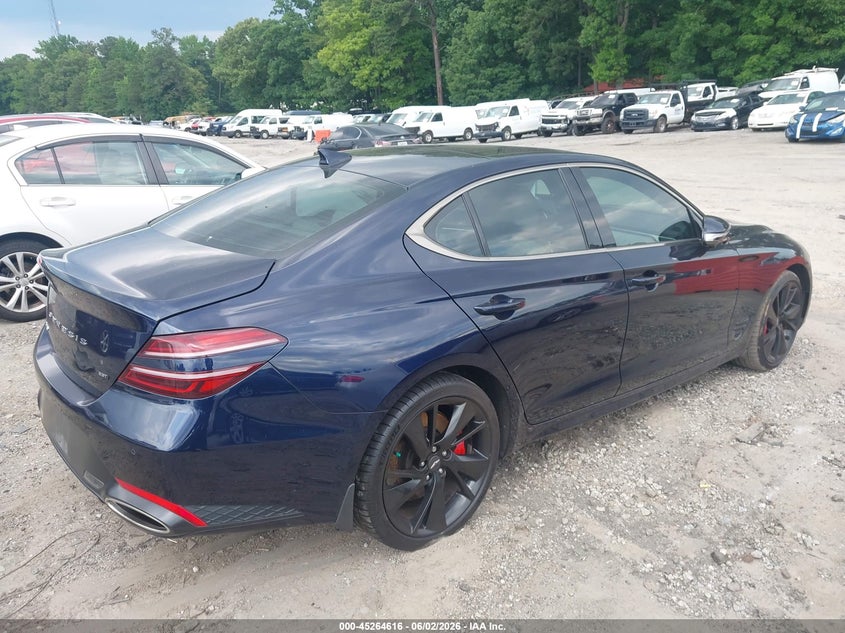 2023 Genesis G70 VIN KMTG54TE9PU117949 IAAI salvage auction — FRONT END, Salvage Title, sold $11,700 on 2026-08-26 (photo 4)
