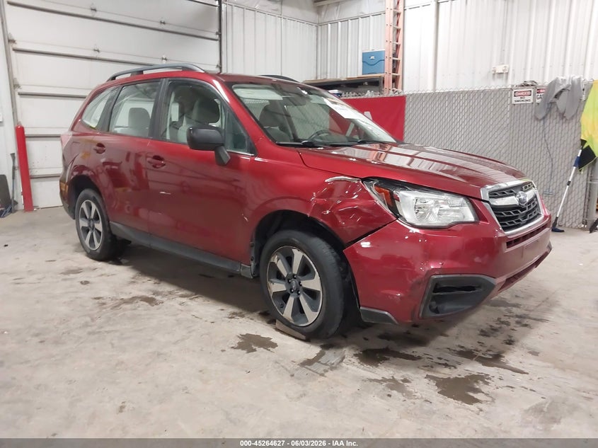 2018 Subaru Forester VIN JF2SJABC2JH590578 IAAI salvage auction — RIGHT FRONT, Salvage Title, sold $2,625 on 2026-07-07 (photo 1)