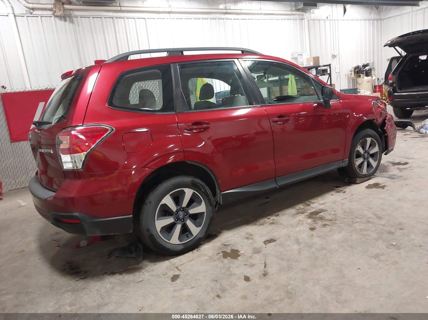 2018 Subaru Forester VIN JF2SJABC2JH590578 IAAI salvage auction — RIGHT FRONT, Salvage Title, sold $2,625 on 2026-07-07 (photo 4)
