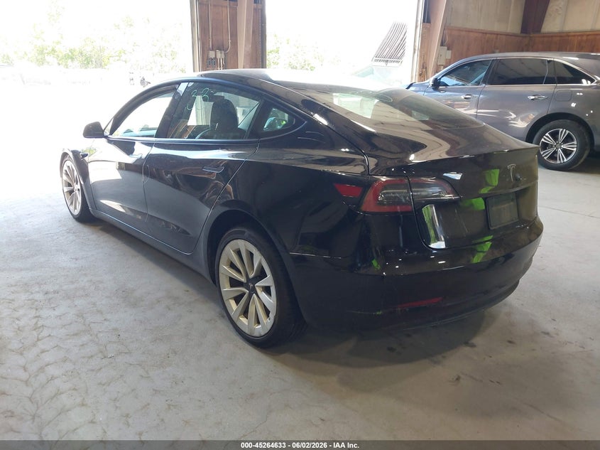2021 Tesla Model 3 VIN 5YJ3E1EA4MF851196 IAAI salvage auction — RIGHT FRONT, Salvage Title, sold $4,700 on 2026-07-23 (photo 3)