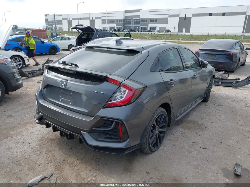 2021 Honda Civic VIN SHHFK7H4XMU212026 IAAI salvage auction — FRONT END, Salvage Title, sold $4,400 on 2026-07-14 (photo 4)