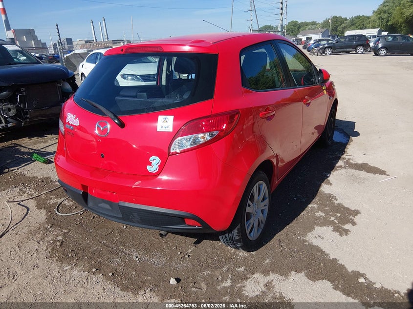 2013 Mazda 2 VIN JM1DE1KY4D0164465 IAAI salvage auction — FRONT END, Salvage Title, sold $375 on 2026-07-15 (photo 4)