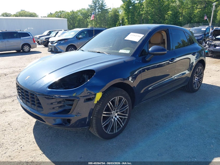 2015 Porsche Macan VIN WP1AB2A51FLB55179 IAAI salvage auction — LEFT FRONT, Salvage (Massachusetts), sold $3,100 on 2026-08-07 (photo 2)