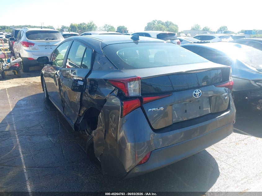 2020 Toyota Prius VIN JTDKARFU3L3119054 IAAI salvage auction — SIDE, Salvage Title, sold $1,800 on 2026-07-16 (photo 3)