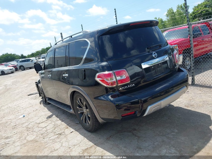 2018 Nissan Armada VIN JN8AY2NE8JX700035 IAAI salvage auction — FRONT END, Salvage (Oklahoma), sold $7,500 on 2026-07-29 (photo 3)