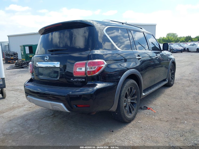 2018 Nissan Armada VIN JN8AY2NE8JX700035 IAAI salvage auction — FRONT END, Salvage (Oklahoma), sold $7,500 on 2026-07-29 (photo 4)