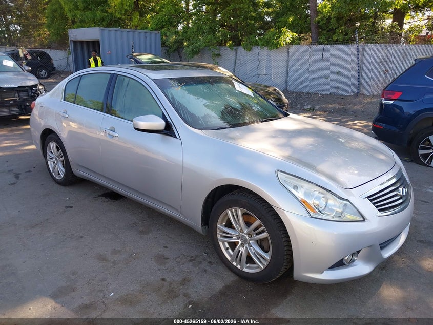 2013 Infiniti G VIN JN1CV6AR0DM756184 IAAI salvage auction — WATER/FLOOD, Rebuildable (Florida), sold $400 on 2026-07-28 (photo 1)