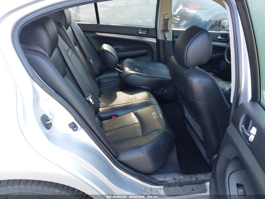 2013 Infiniti G VIN JN1CV6AR0DM756184 IAAI salvage auction — WATER/FLOOD, Rebuildable (Florida), sold $400 on 2026-07-28 (photo 8)