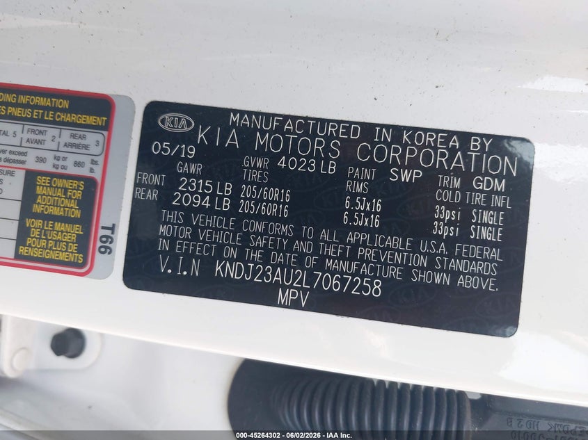 2020 Kia Soul VIN KNDJ23AU2L7067258 IAAI salvage auction — SIDE, Salvage (Georgia), sold $2,100 on 2026-07-28 (photo 9)