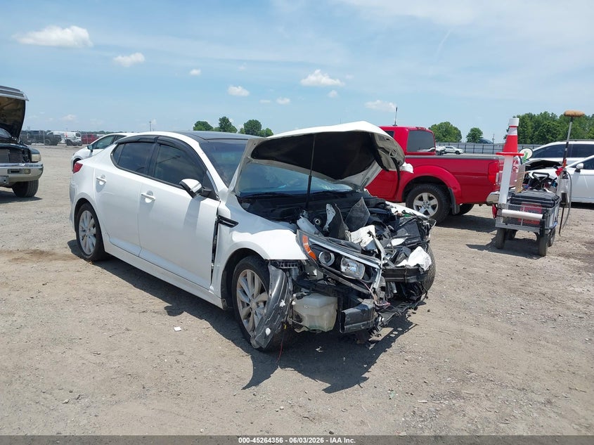 2015 Kia Optima VIN 5XXGN4A79FG433598 IAAI salvage auction — FRONT END, Salvage Title, sold $375 on 2026-07-08 (photo 1)