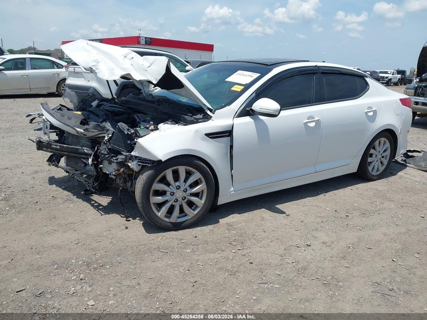 2015 Kia Optima VIN 5XXGN4A79FG433598 IAAI salvage auction — FRONT END, Salvage Title, sold $375 on 2026-07-08 (photo 2)