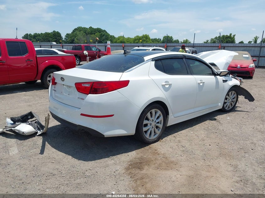 2015 Kia Optima VIN 5XXGN4A79FG433598 IAAI salvage auction — FRONT END, Salvage Title, sold $375 on 2026-07-08 (photo 4)
