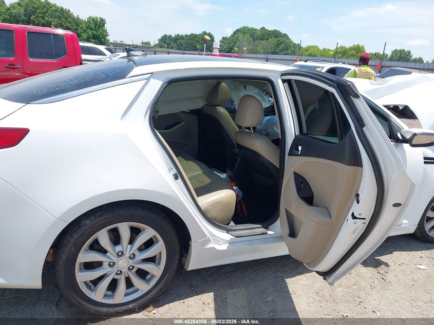 2015 Kia Optima VIN 5XXGN4A79FG433598 IAAI salvage auction — FRONT END, Salvage Title, sold $375 on 2026-07-08 (photo 8)