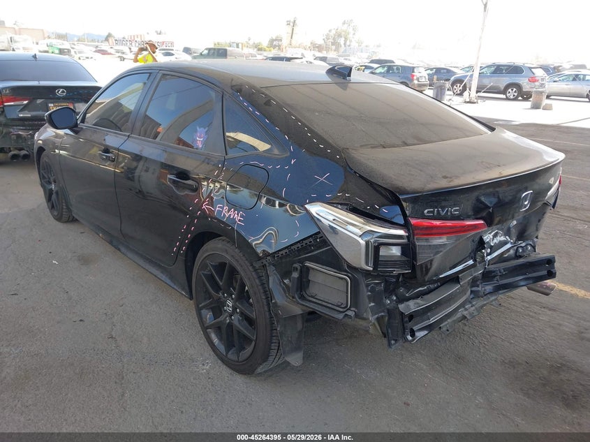 2024 Honda Civic VIN 2HGFE2F52RH531768 IAAI salvage auction — REAR END, Salvage Title, sold $9,700 on 2026-07-22 (photo 3)