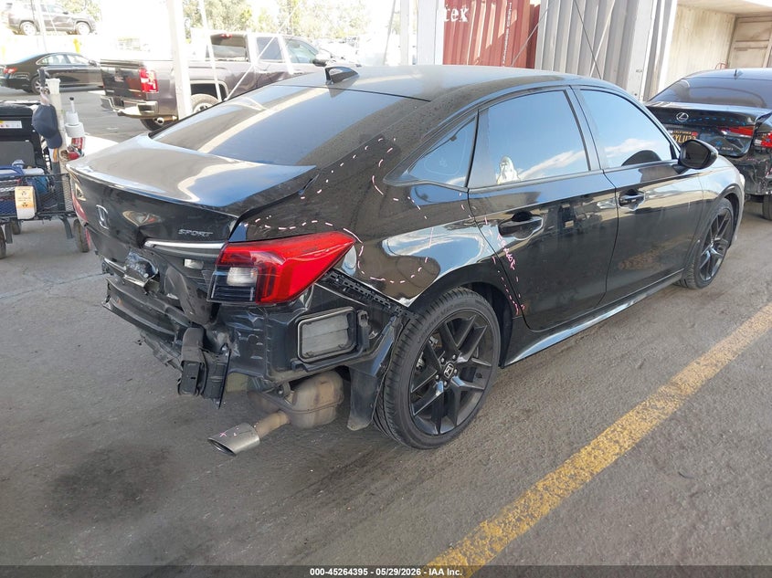 2024 Honda Civic VIN 2HGFE2F52RH531768 IAAI salvage auction — REAR END, Salvage Title, sold $9,700 on 2026-07-22 (photo 4)