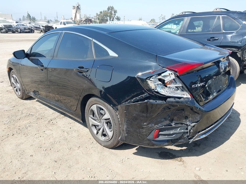 2020 Honda Civic VIN 19XFC2F65LE213160 IAAI salvage auction — REAR END, Salvage Title, sold $3,900 on 2026-07-22 (photo 3)