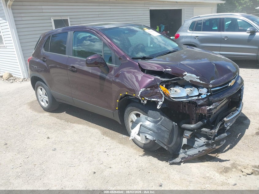 2020 Chevrolet Trax VIN KL7CJNSB5LB336044 IAAI salvage auction — FRONT END, Salvage Title, sold $1,850 on 2026-07-06 (photo 1)