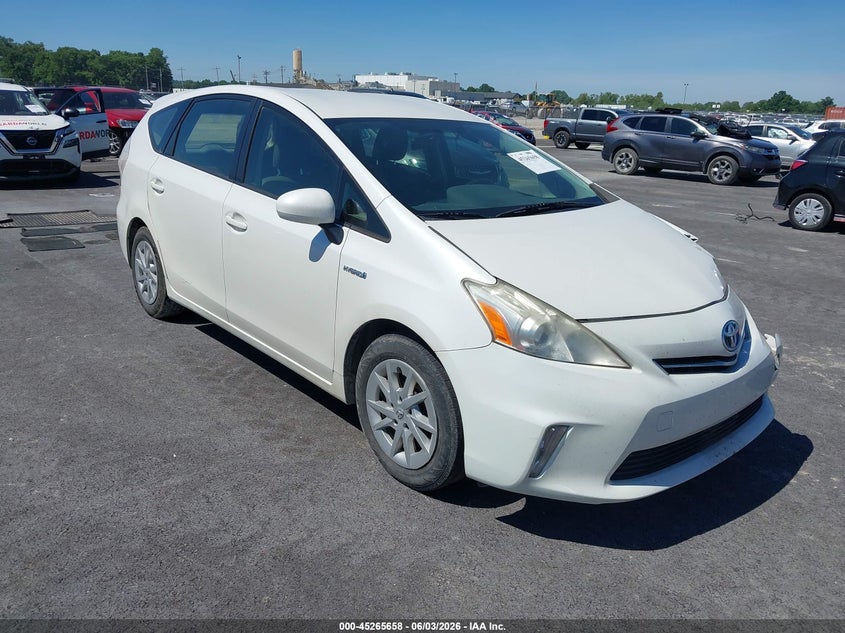 2013 Toyota Prius v VIN JTDZN3EU6D3191904 IAAI salvage auction — LEFT FRONT, Salvage Title, sold $1,600 on 2026-07-11 (photo 1)