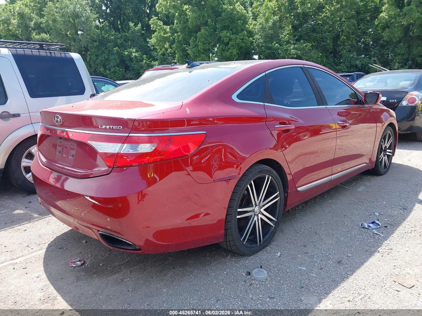 2014 Hyundai Azera VIN KMHFH4JG4EA362576 IAAI salvage auction — NORMAL WEAR, Clear (Arkansas), sold $700 on 2026-07-08 (photo 4)