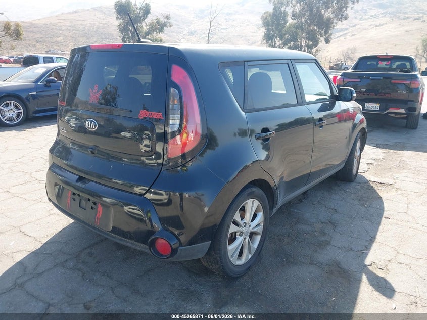 2016 Kia Soul VIN KNDJX3A57G7292551 IAAI salvage auction — NORMAL WEAR, Clear - Dealer Only (California), sold $600 on 2026-07-14 (photo 4)