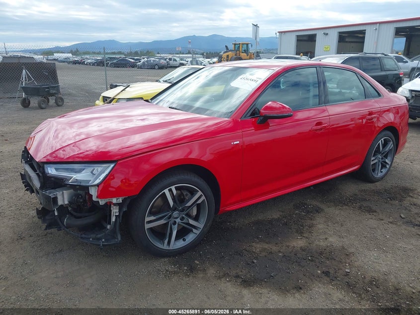 2017 Audi A4 VIN WAUENAF43HN067436 IAAI salvage auction — FRONT END, Bill Of Sale (Washington), sold $1,650 on 2026-07-14 (photo 2)