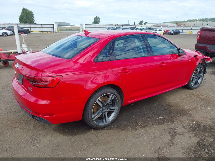 2017 Audi A4 VIN WAUENAF43HN067436 IAAI salvage auction — FRONT END, Bill Of Sale (Washington), sold $1,650 on 2026-07-14 (photo 4)