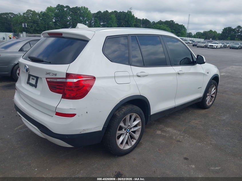 2015 BMW X3 VIN 5UXWZ7C51F0M83280 IAAI salvage auction — NORMAL WEAR, Repossession Paperwork (Georgia), sold $875 on 2026-07-15 (photo 4)