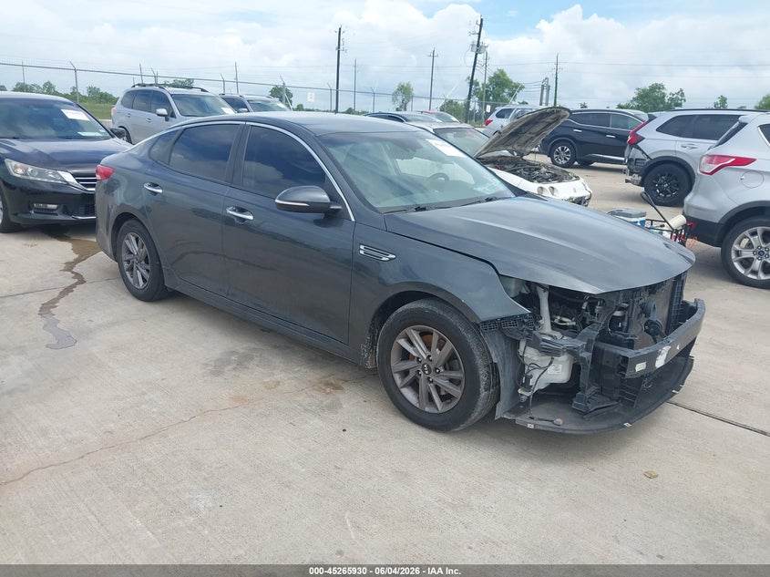 2020 Kia Optima VIN 5XXGT4L30LG445506 IAAI salvage auction — FRONT END, Salvage Title, sold $1,450 on 2026-07-24 (photo 1)
