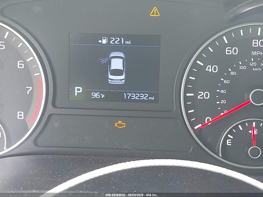 2020 Kia Optima VIN 5XXGT4L30LG445506 IAAI salvage auction — FRONT END, Salvage Title, sold $1,450 on 2026-07-24 (photo 7)
