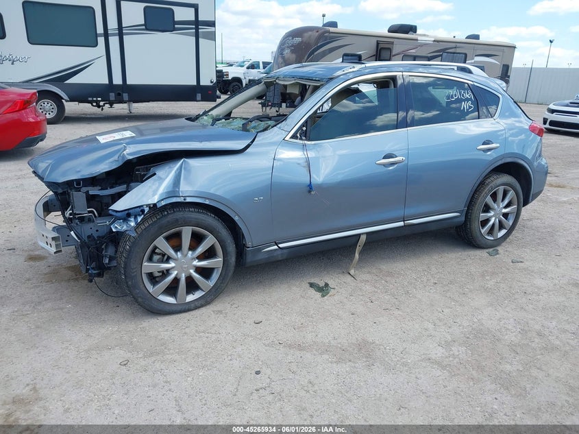 2017 Infiniti Qx50 VIN JN1BJ0RP1HM390295 IAAI salvage auction — ROLLOVER, Original (Texas), sold $1,350 on 2026-07-22 (photo 2)