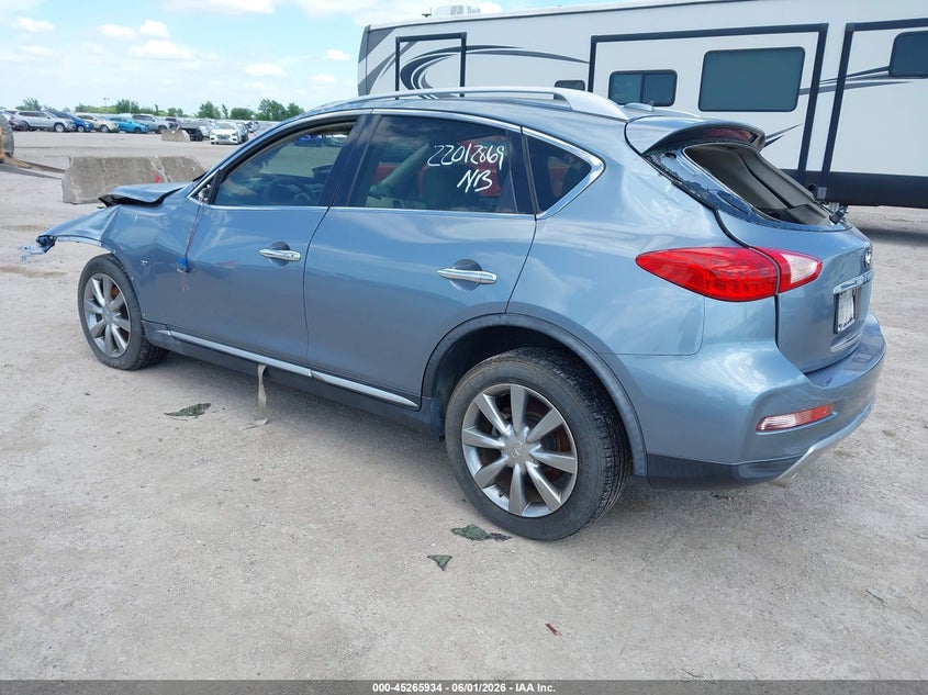 2017 Infiniti Qx50 VIN JN1BJ0RP1HM390295 IAAI salvage auction — ROLLOVER, Original (Texas), sold $1,350 on 2026-07-22 (photo 3)