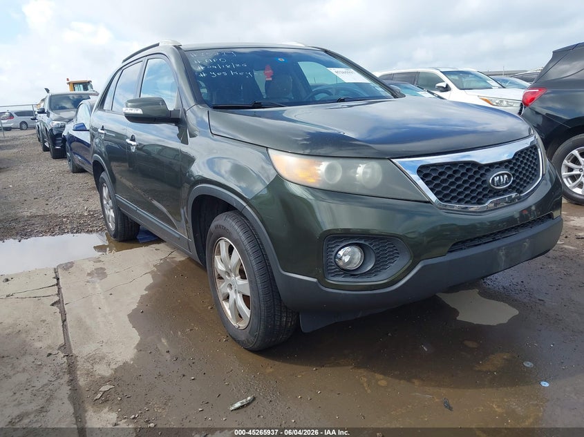 2011 Kia Sorento VIN 5XYKT4A11BG161257 IAAI salvage auction — LEFT FRONT, Salvage (Texas), sold $600 on 2026-07-08 (photo 1)