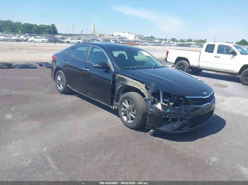 2019 Kia Optima VIN 5XXGT4L3XKG338090 IAAI salvage auction — FRONT END, Salvage (Illinois), sold $1,200 on 2026-07-31 (photo 1)