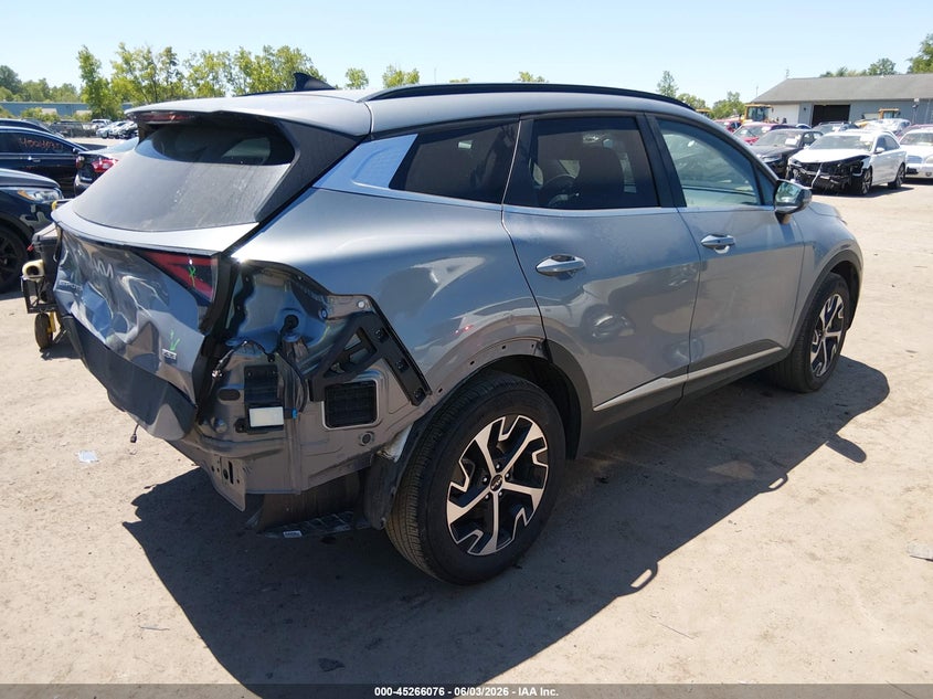 2025 Kia Sportage VIN 5XYK3CDF2SG299424 IAAI salvage auction — REAR END, Salvage Title, sold $11,850 on 2026-07-07 (photo 4)