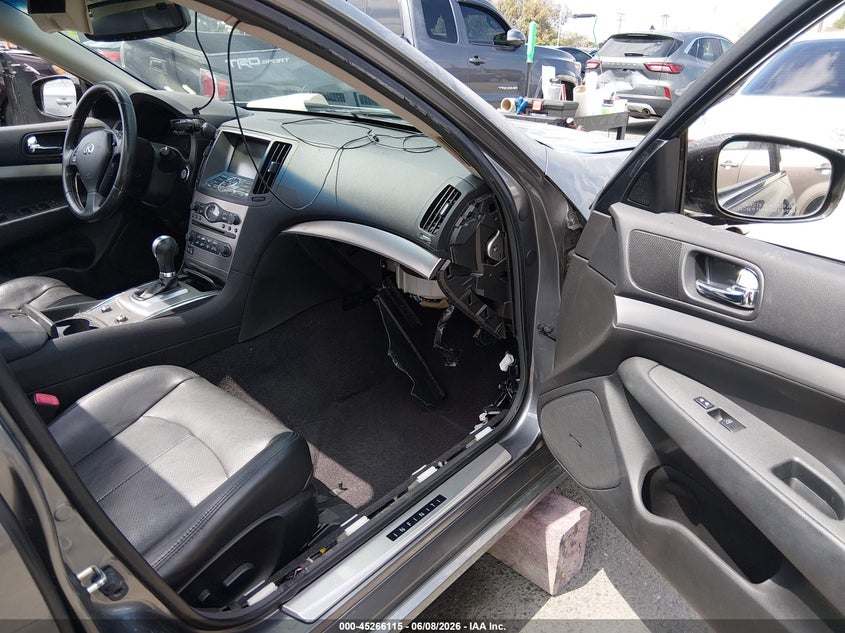 2013 Infiniti G VIN JN1CV6AP6DM719316 IAAI salvage auction — LEFT FRONT, Salvage Title, sold $925 on 2026-08-20 (photo 5)