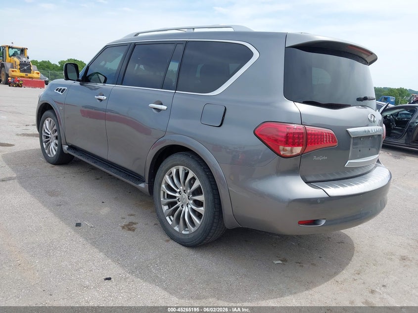 2017 Infiniti Qx80 VIN JN8AZ2NEXH9155404 IAAI salvage auction — HAIL, Salvage Title, sold $4,050 on 2026-07-09 (photo 3)