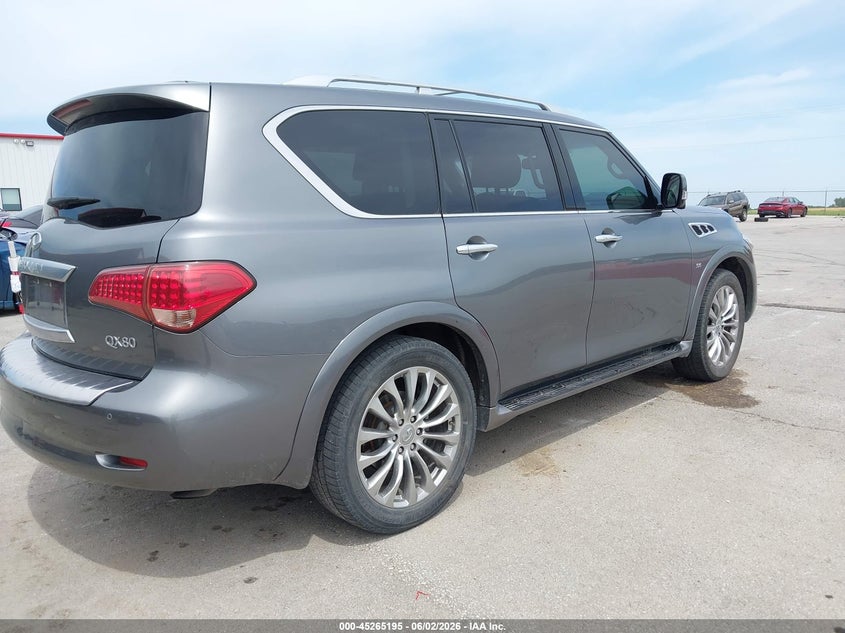 2017 Infiniti Qx80 VIN JN8AZ2NEXH9155404 IAAI salvage auction — HAIL, Salvage Title, sold $4,050 on 2026-07-09 (photo 4)
