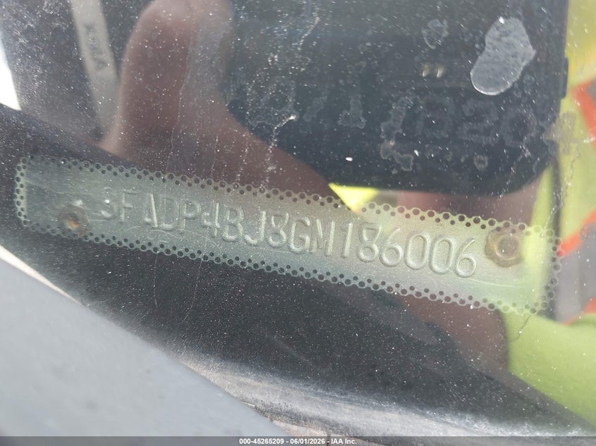 2016 Ford Fiesta VIN 3FADP4BJ8GM186006 IAAI salvage auction — REAR END, Salvage Title, sold $875 on 2026-07-09 (photo 9)