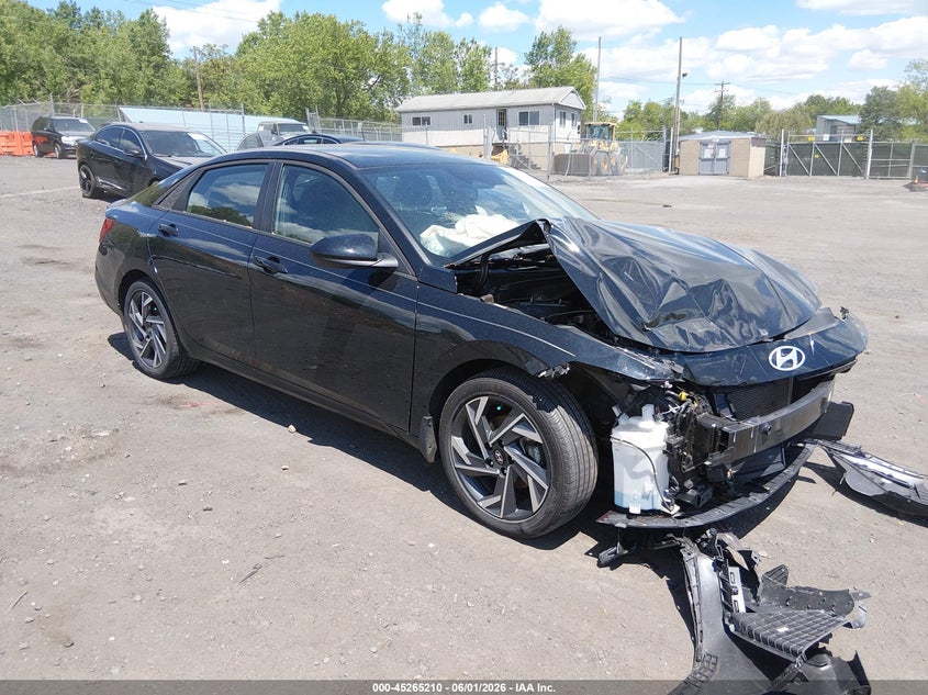 2025 Hyundai Elantra VIN KMHLM4DG2SU993606 IAAI salvage auction — FRONT END, Salvage Title, sold $3,100 on 2026-07-31 (photo 1)