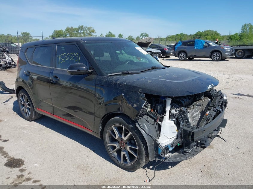 2022 Kia Soul VIN KNDJ63AUXN7801619 IAAI salvage auction — FRONT END, Salvage Title, sold $3,150 on 2026-07-14 (photo 1)