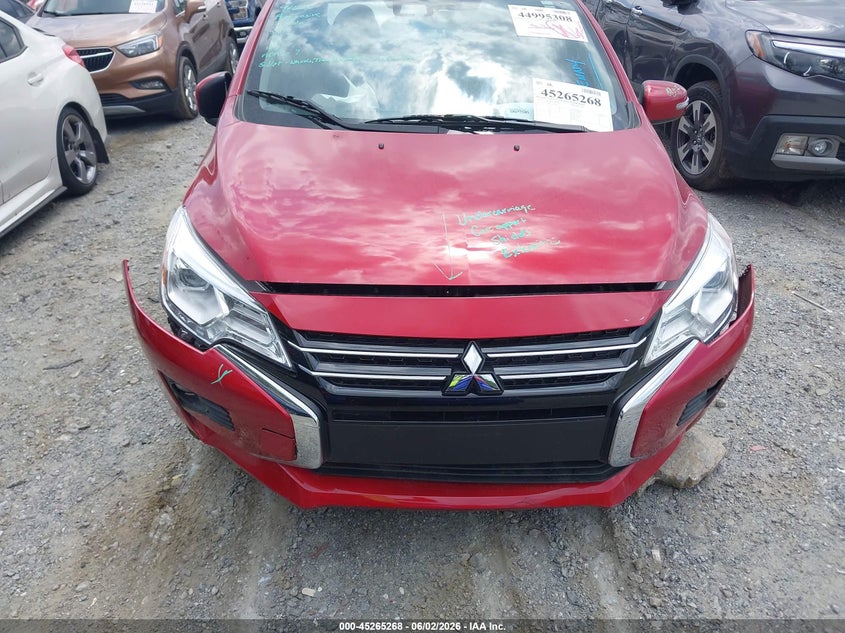 2024 Mitsubishi Mirage VIN ML32FVFJ6RHF18140 IAAI salvage auction — FRONT END, Salvage Title, sold $4,100 on 2026-07-14 (photo 6)