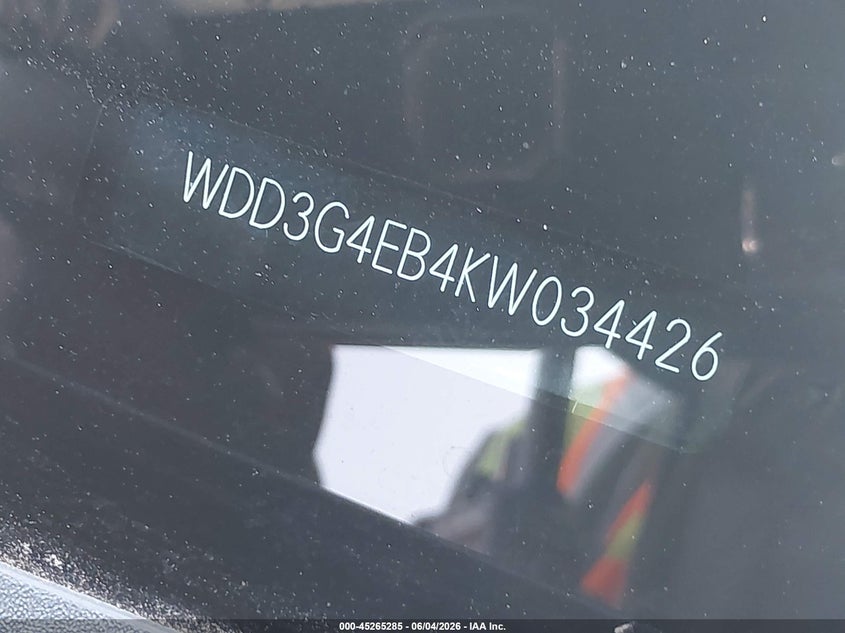 2019 Mercedes-benz A-klasse VIN WDD3G4EB4KW034426 IAAI salvage auction — LEFT SIDE, Salvage Title, sold $5,600 on 2026-07-29 (photo 9)