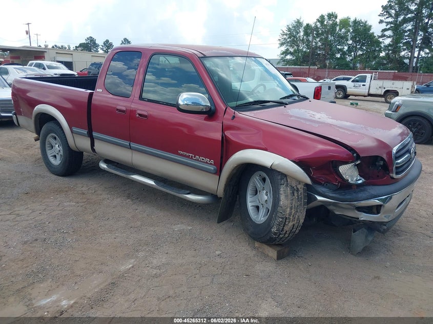 2000 Toyota Tundra VIN 5TBRT3418YS121475 IAAI salvage auction — FRONT END, Original (Texas), sold $1,450 on 2026-07-26 (photo 1)