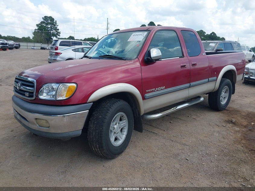 2000 Toyota Tundra VIN 5TBRT3418YS121475 IAAI salvage auction — FRONT END, Original (Texas), sold $1,450 on 2026-07-26 (photo 2)