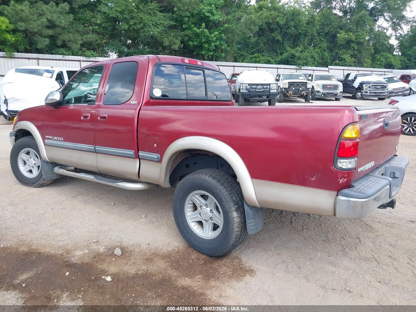 2000 Toyota Tundra VIN 5TBRT3418YS121475 IAAI salvage auction — FRONT END, Original (Texas), sold $1,450 on 2026-07-26 (photo 3)