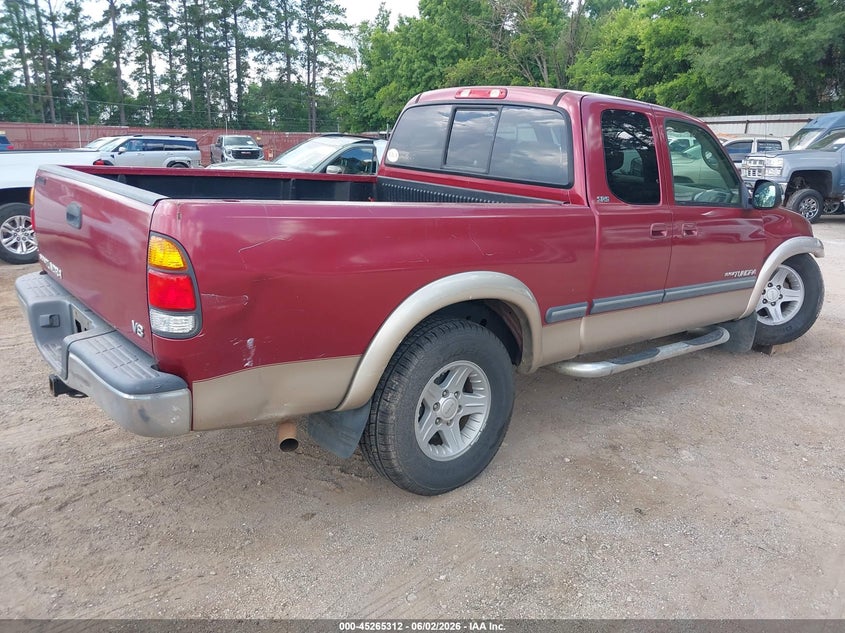 2000 Toyota Tundra VIN 5TBRT3418YS121475 IAAI salvage auction — FRONT END, Original (Texas), sold $1,450 on 2026-07-26 (photo 4)