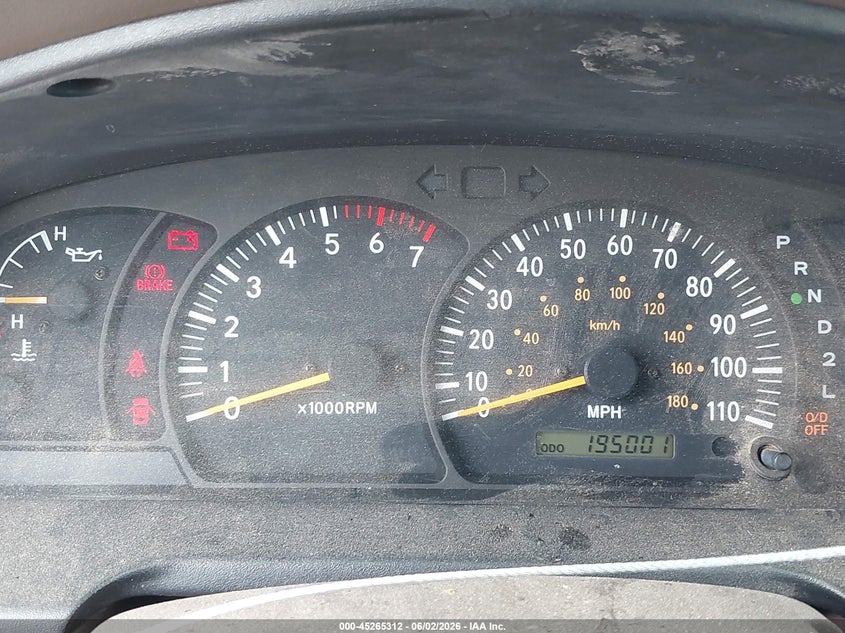 2000 Toyota Tundra VIN 5TBRT3418YS121475 IAAI salvage auction — FRONT END, Original (Texas), sold $1,450 on 2026-07-26 (photo 7)